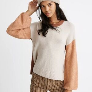 Madewell Payton Coziest Yarn Colorblock Pullover